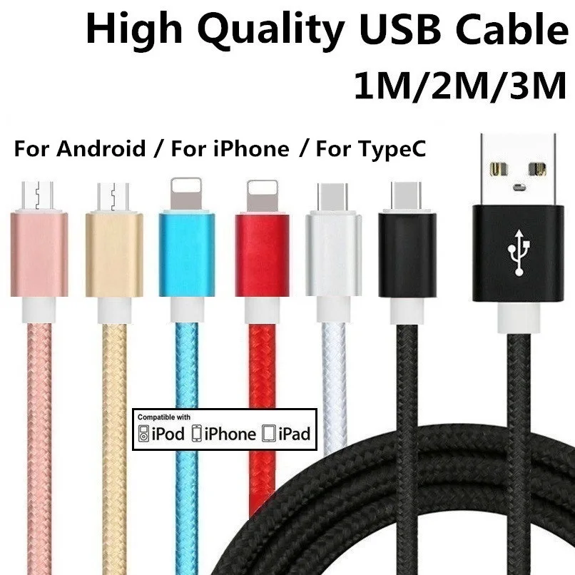 Custom Braided USB Cable 3 Meter /10FT Durable Nylon Braided Charging Cable for iPhone Charger - ANKUX.COM