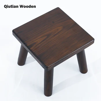 small wooden stools to sit on