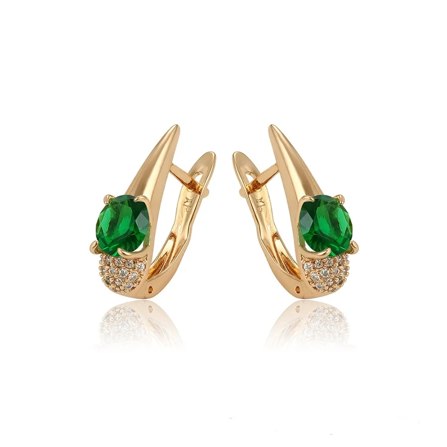 

97454 xuping jewelry fashion 18k gold huggies earring for women