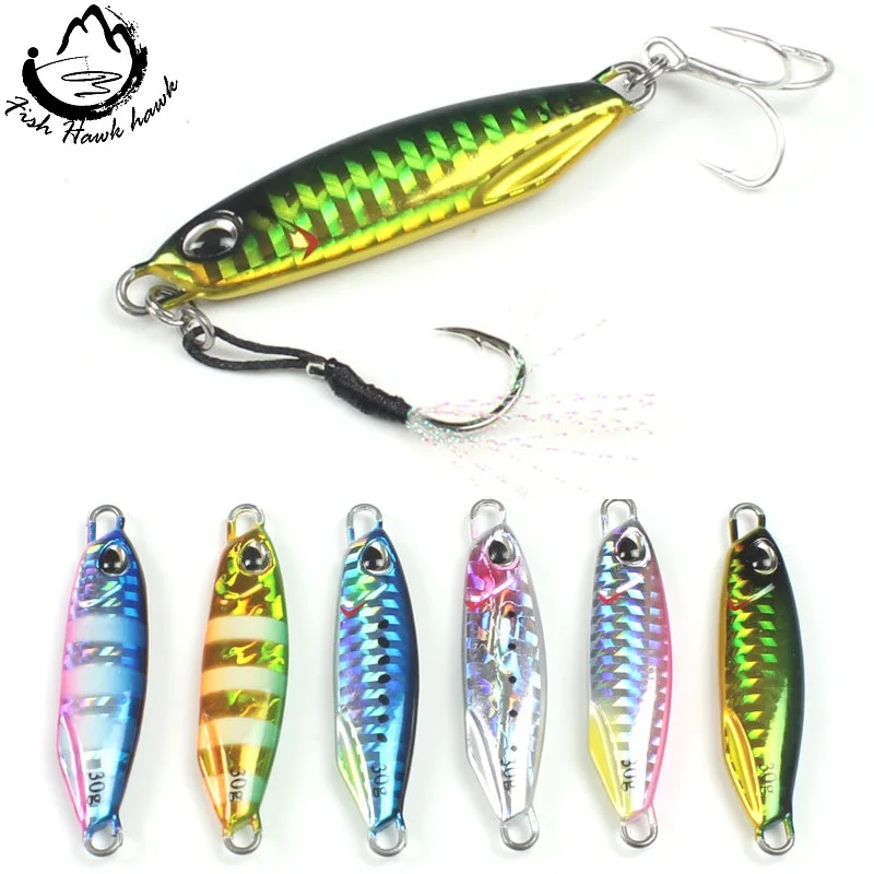 

High quality speed  metal jig saltwater jigging lure jig lead lure, 6 colors