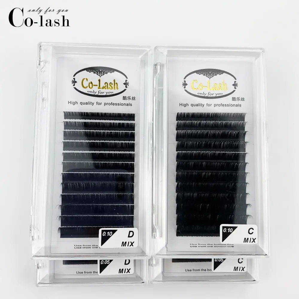 
Cheap Blackest 3D korea synthetic individual lashes eyelash extension,custom packaging with private label 