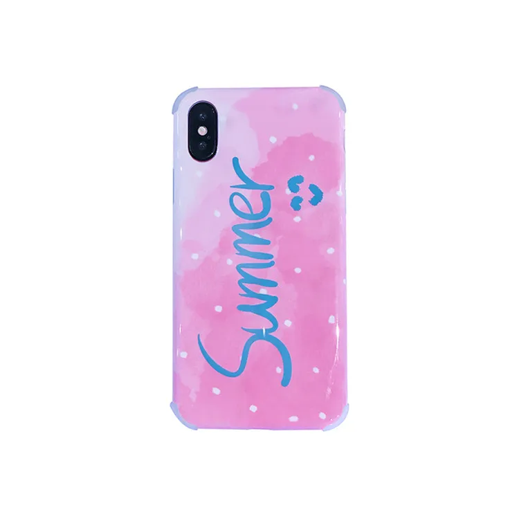 

colorful rainbow pinky spring summer protect mobile phone case cover for iphone 6 7 8 6s plus x xr xs max BIA388, 2 colors