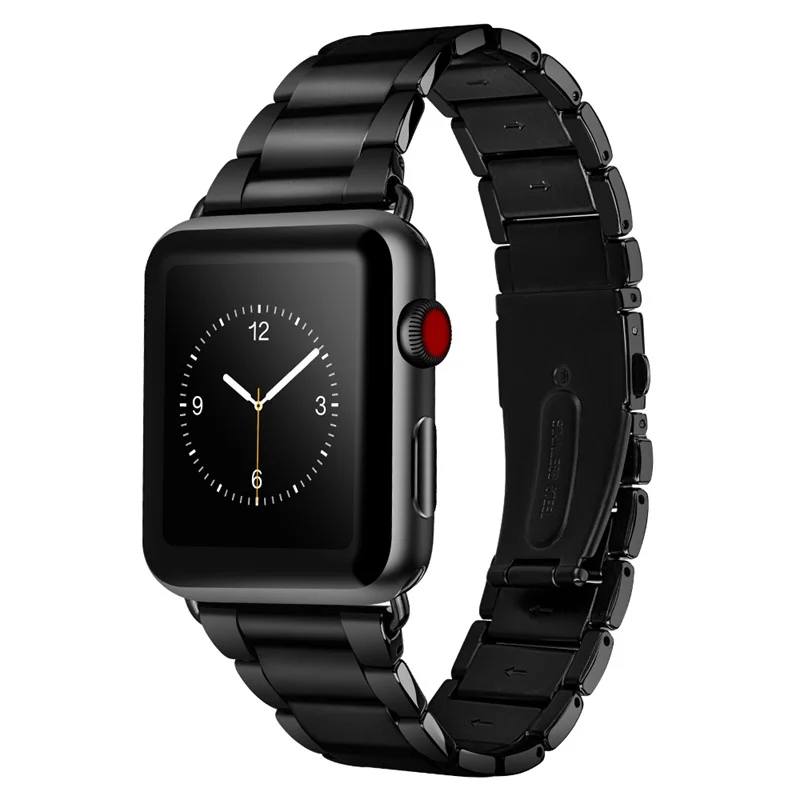 

2018 New Release Hoco Detachable Three Links Stainless Steel Watch Band for Apple Watch Strap iWatch Series 38 42mm, Black;silver