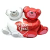 Wedding supplies festive atmosphere decoration rose flower aluminum foil party twins bear hold heart balloons