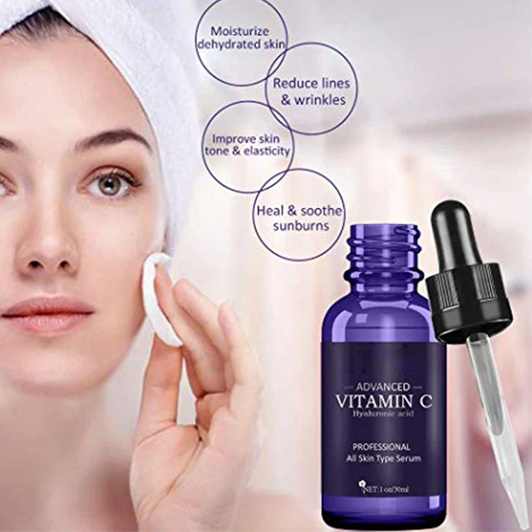 

Roushun Vitamin C Serum with Hyaluronic Acid & Vit E - Natural & Organic Anti Wrinkle Reducer Formula for Face Facial Serum