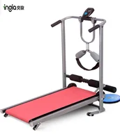 

Fitness Running Machine with Run-up Belt and Wriggled plate Manual Treadmill Adjustable Foldable Treadmill