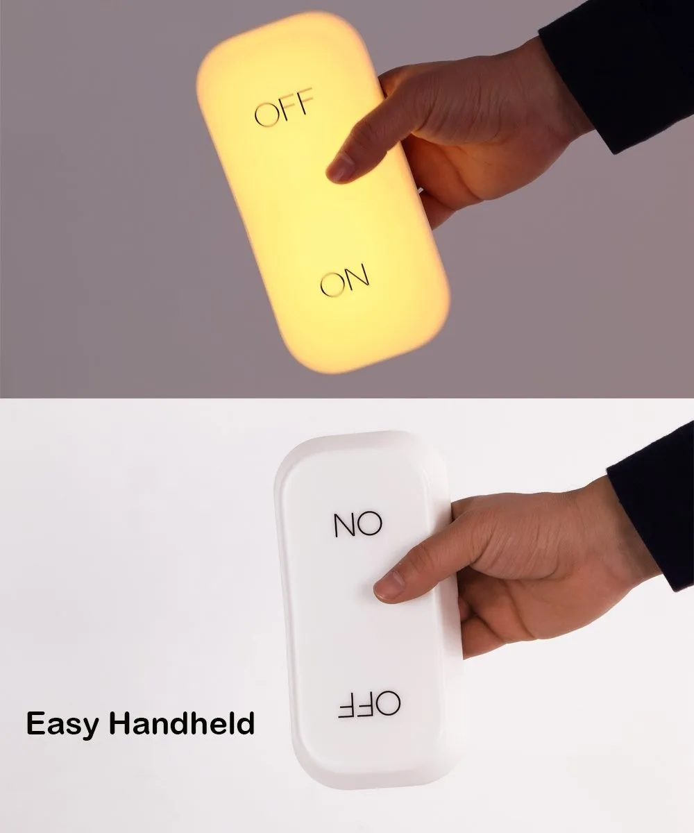 Novel LED baby night light with ON-OFF button shape and gravity sensor