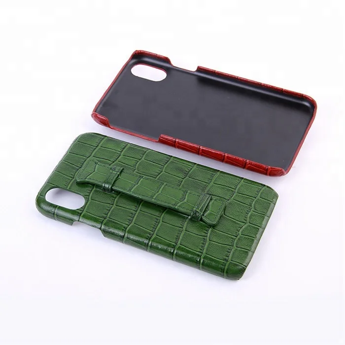 

Factory customized crocodile embossed genuine leather case for i phone, Blue;red;yellow;customized
