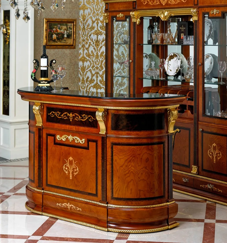 Yb38 Antique Luxury Bar Furniture Indoor Bar Wooden Hand Carved