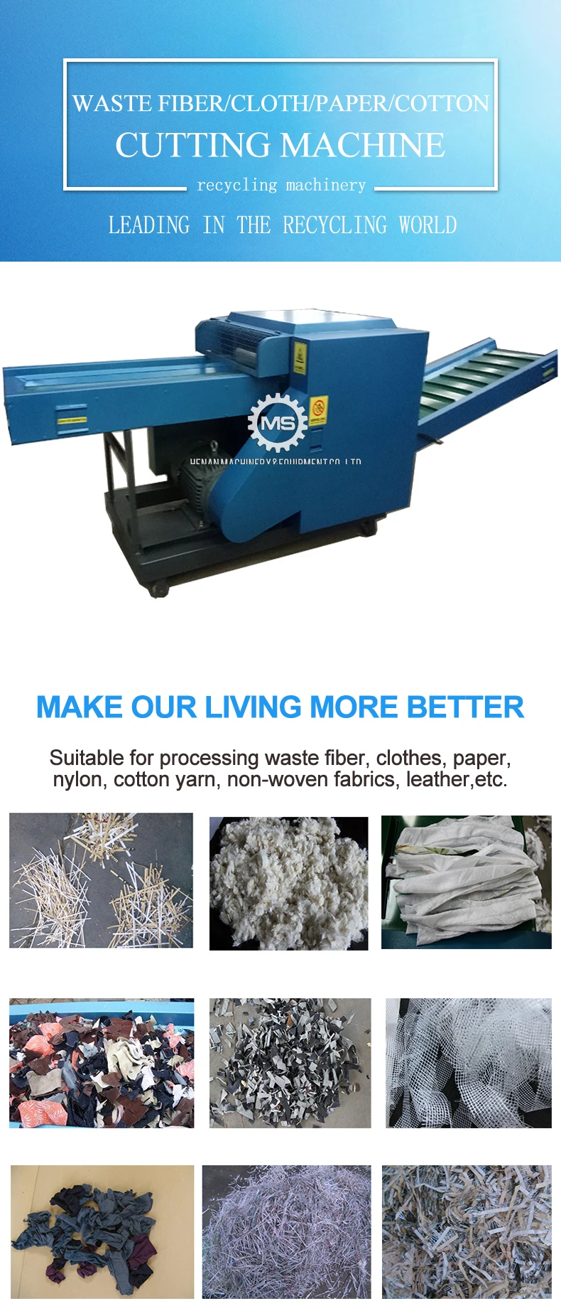 cotton waste recycling machine