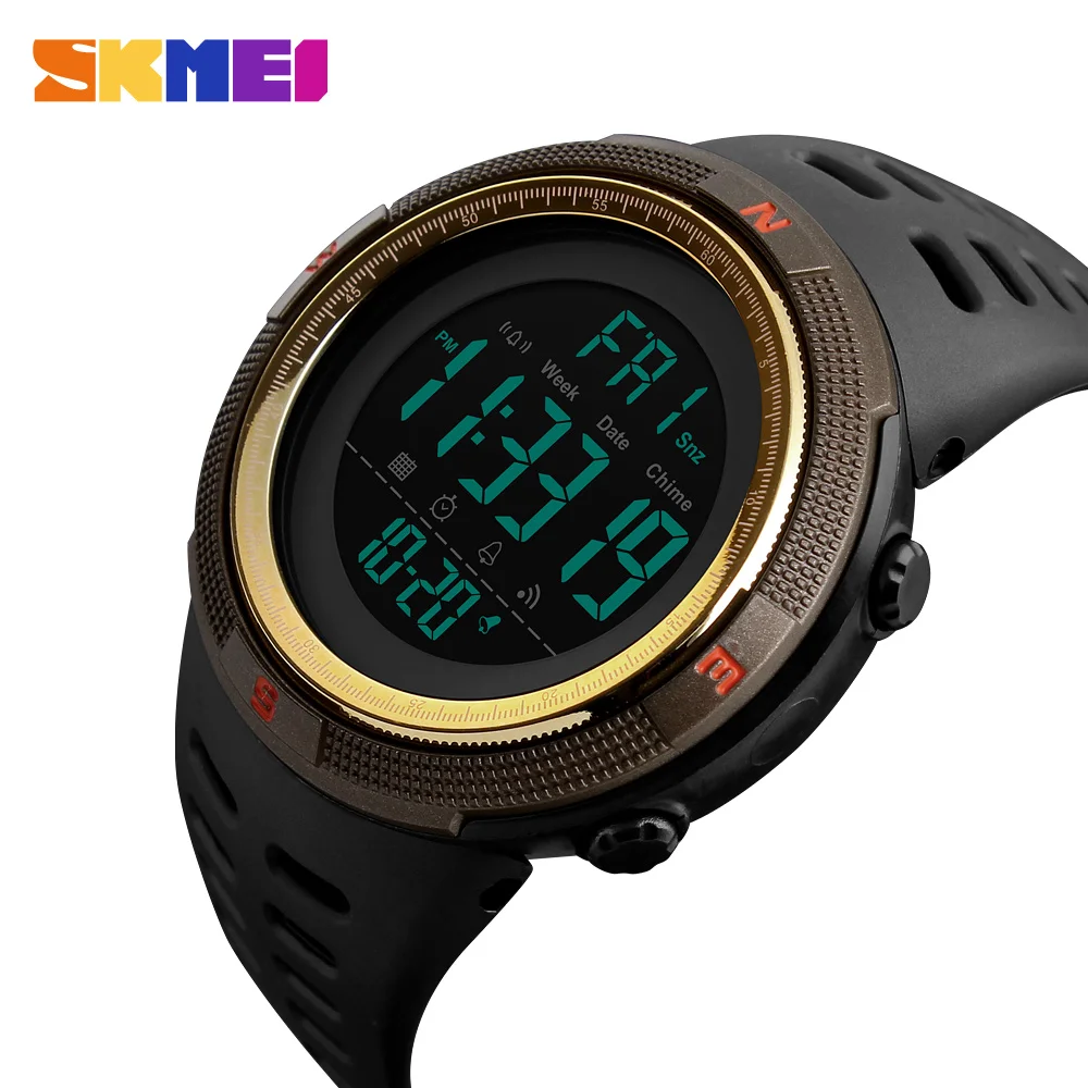 

skmei 1251 digital watch band men waterproof digital watch, 6 colors/customized