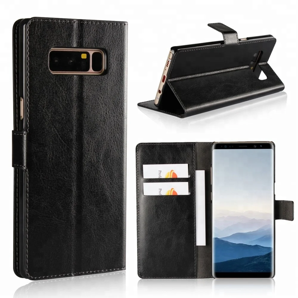 

Mobile Phone Accessories Retro Crazy Leather Wallet Case For Samsung Galaxy Note II 2 3 N7100 N9300 Note 4 5 8 9 Cover, N/a