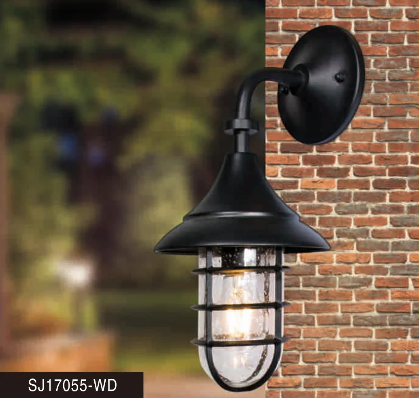 CE RoHS Approval E27 classic antique industrial iron outdoor wall mounted lamp