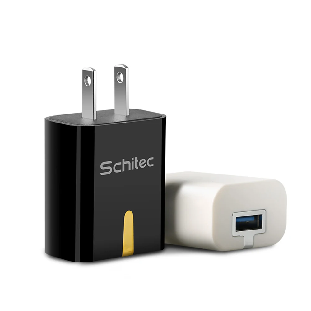 

Schitec free shipping QC3.0 18W single port USB wall charger US EU plug White color CE ROHS FCC certified, Black,white