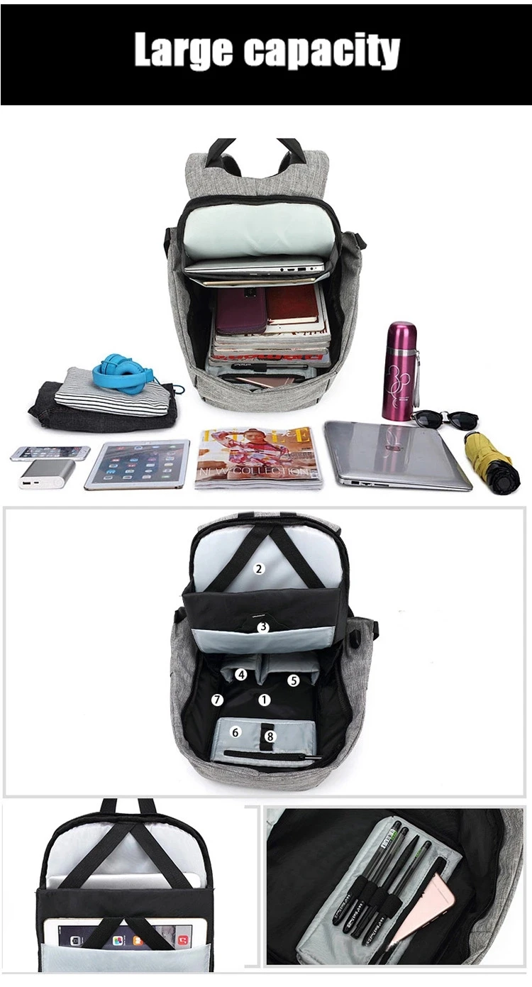 2018 Brand USB charging port smart waterproof anti theft thief anti-theft laptop rucksack bagpack daypack back pack backpack bag
