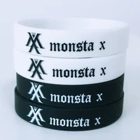 

kpop bracelets Monsta X bracelet Silicone Wristband customize logo Bracelets&Bangles Idol decoration accories concert use