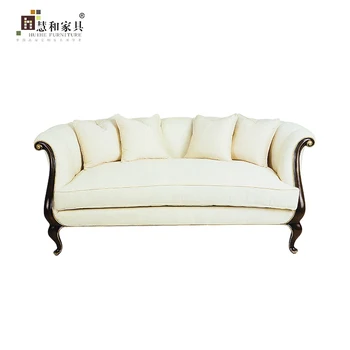 Custom Neoclassical Fabric Sofa Simple Wooden Sofa Set Design
