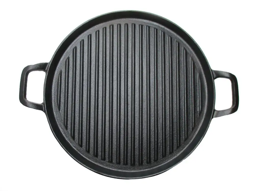 14 Inch 2 Side Preseasoned Round Cast Iron Griddle Buy Cast Iron