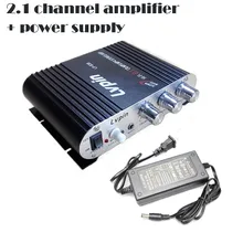 LP838 With Power Adapter High Power Amplifier 2.1 3 Channel Stereo Mini Computer Car Audio Player Subwoofer