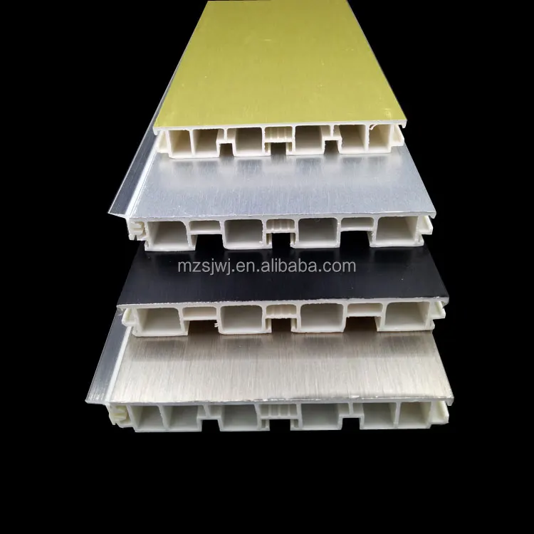 
100mm waterproof silver pvc kitchen cabinet skirting board 