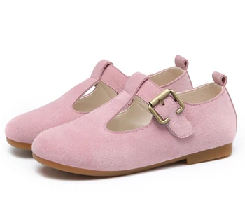 Children soft sole leather shoes gril