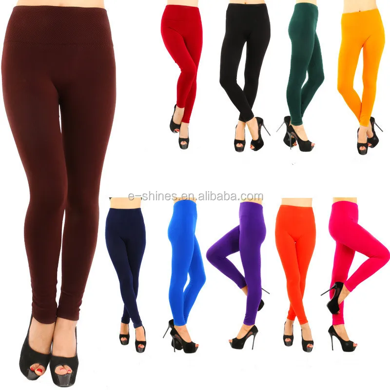 
Ladies warm winter 2017 with fleece line dyeing tights woman leggings for women 