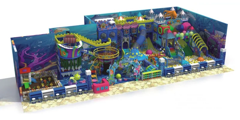 2018 new design indoor playground ocean themed ball pool playground