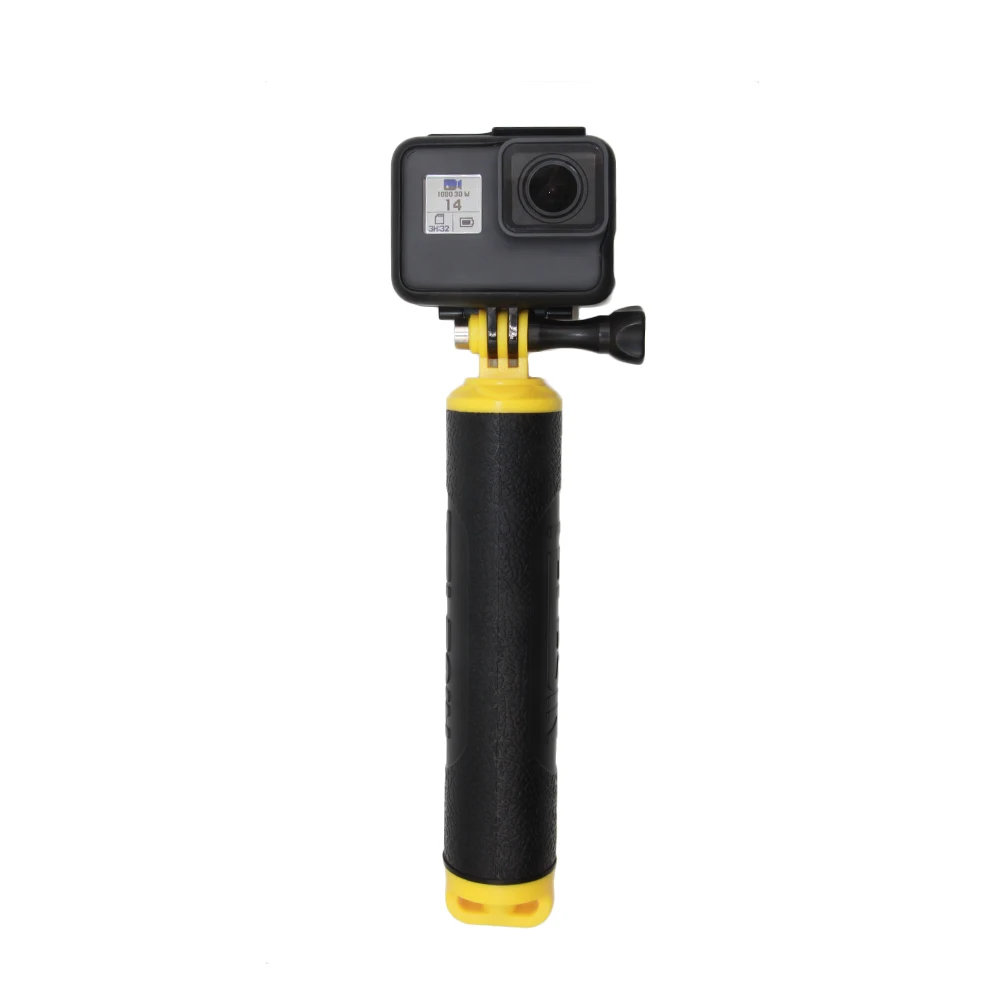 

Go Pro Floaty Handle Floaty Bobber For Go Pro SJ CAM Session Compatible with DJI OSMO Action Camera Photography Accessories, Yellow and orange