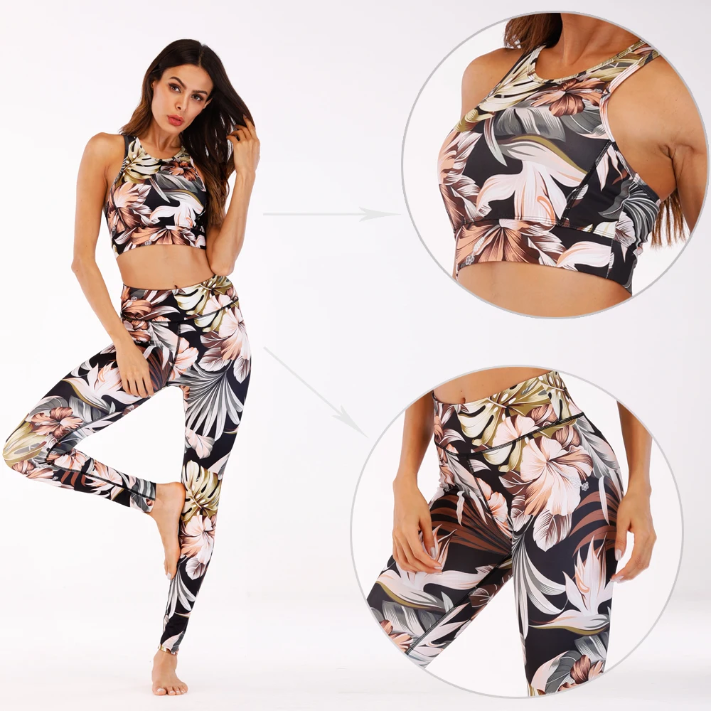 
Ladies Sexy Yoga Wear Clothing Set Wholesale Fitness Athletic Women Sports Wear 