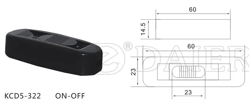 Slide type inline power switch