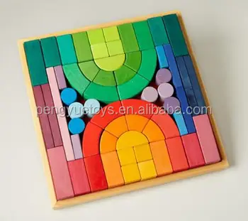 colored wooden blocks