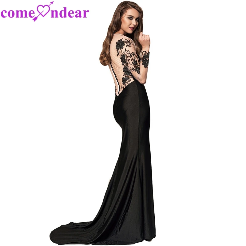 

High quality fast delivery exquisite embroidery mesh stitching long evening dress