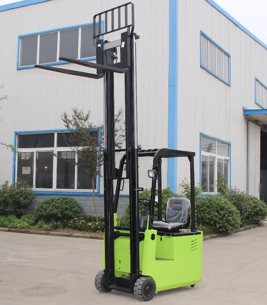 
1000 kg 4000 mm Electric 3 Wheels Forklift Truck for Warehouse Storage Rack 