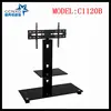 2-layer mirror glass led tv stand model for genersal 32-65" TV