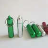 Food Grade WaterProof Aluminum Pill Holder Capsule Container Keychain