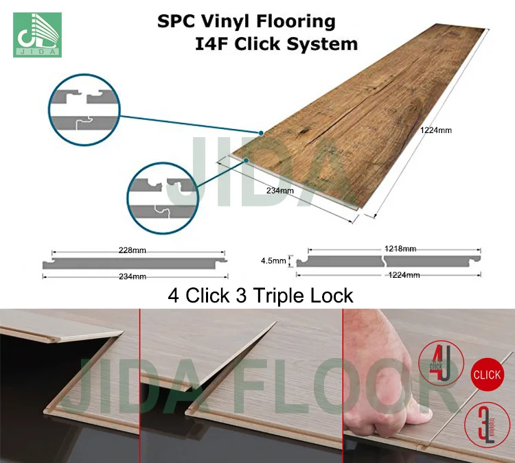 New Technology Stone Plastic Composite Rigid Core SPC Flooring