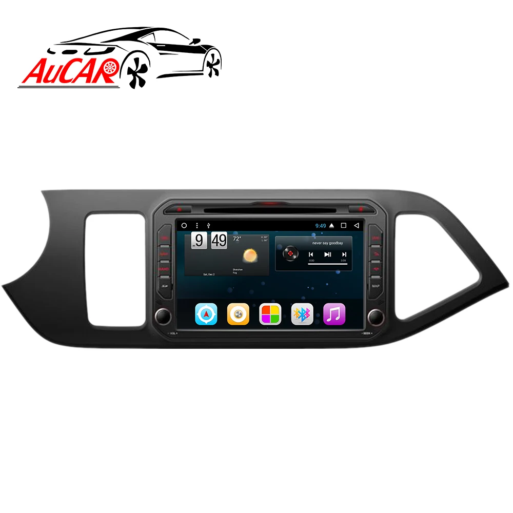 AuCAR 8 "Android Radio del coche para Kia mañana Picanto 2011-2016 pantalla táctil estéreo de Audio y Video GPS Multimedia BT 4G IPS WiFi