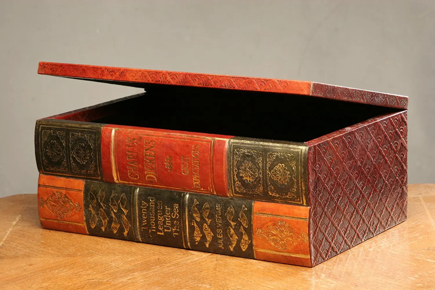 GAC Gold Florentined Blank Genuine Leather Journal; Handmade Over Wood Construction Antique Leather Writing Notebook Travel Diary Vintage Design