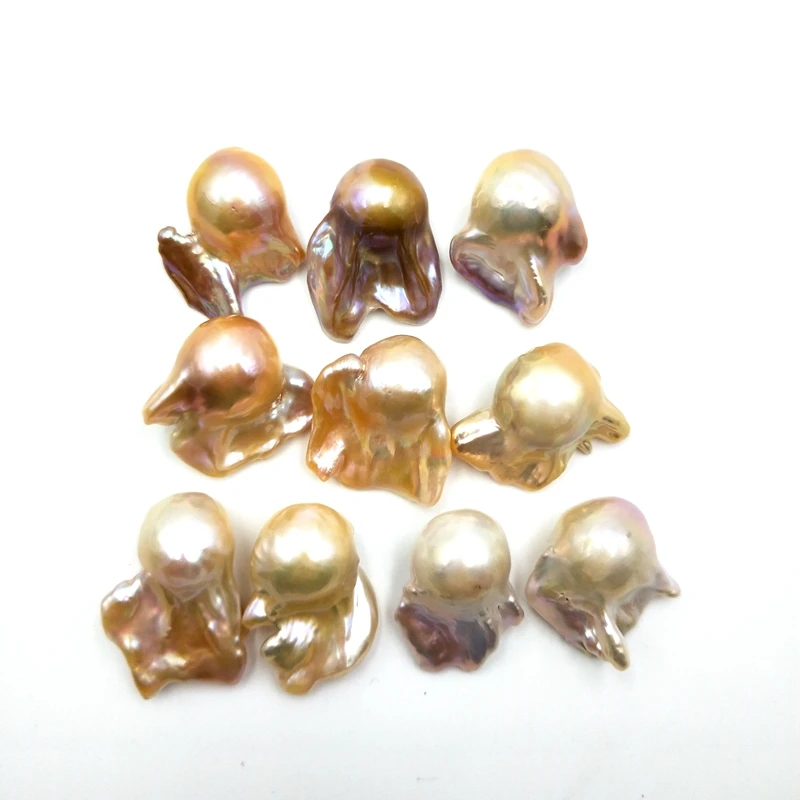 

AAA quality large size natural baroque freshwater oyster loose fresh water pearls beads, Beige