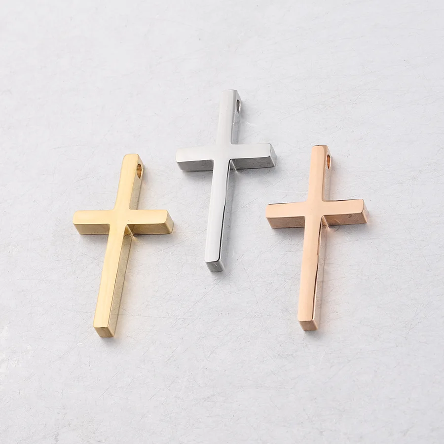 

Stainless Steel Mirror Polished Jesus Christ Cross Charms Pendant for DIY Jewelry Making