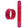 High Quality Baby Silicone Slap Bangles Silver Slider Bracelet