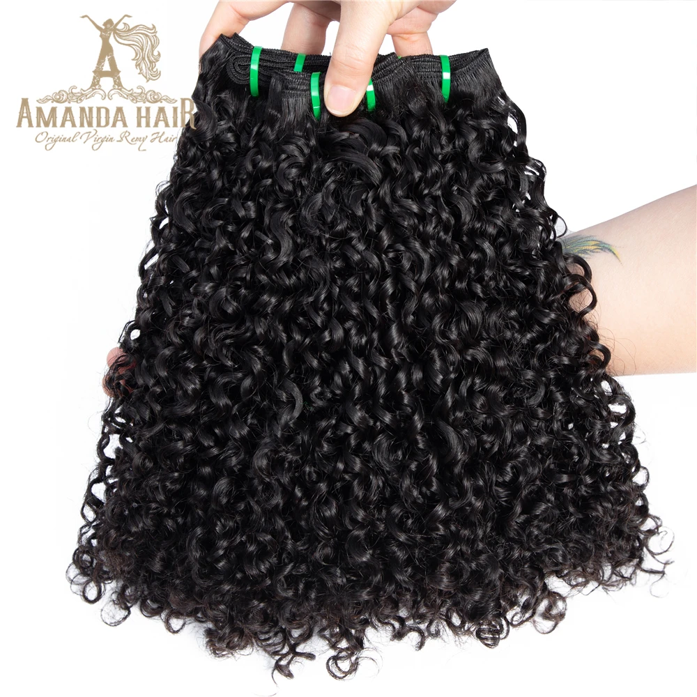 

Amanda Hair 10A 11A 12A Grade Virgin Brazilian Cuticle Aligned Pixie Curl Double Drawn Hair Extensions