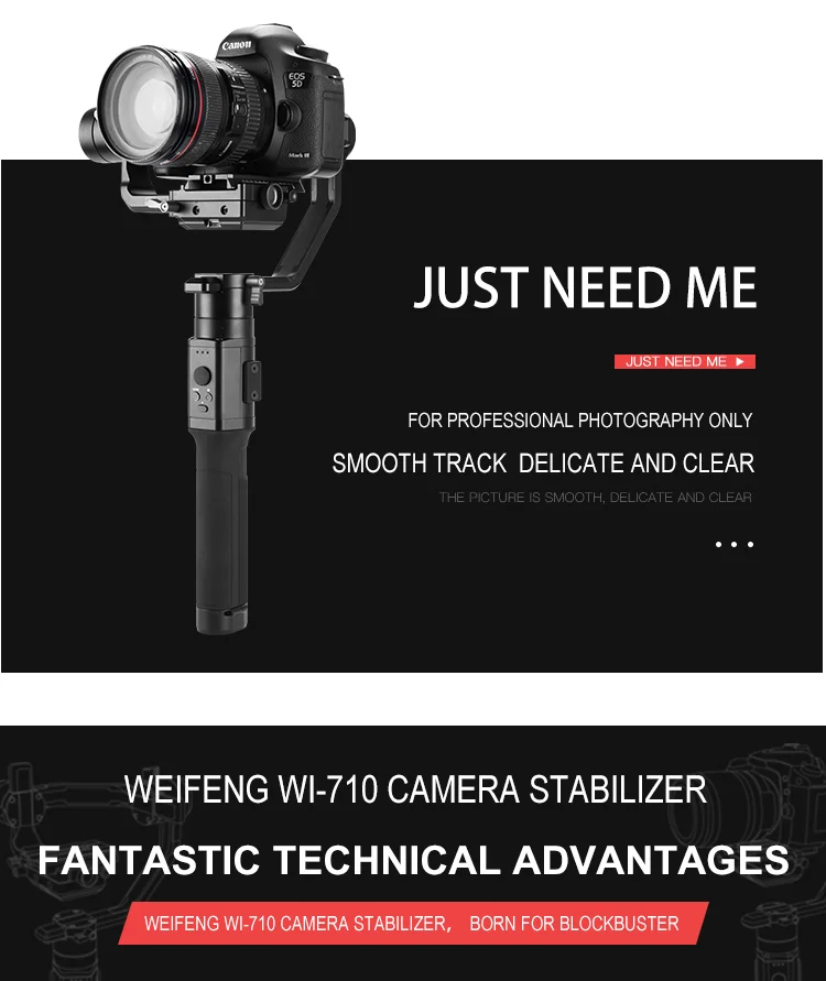 High Quality Motorized Gimbal Stabilizer Cheapest Dslr Gimbal