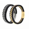 Yudan Jewelry New Model Mens Bracelet leather and gold bracelet