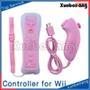 For wii remote controller and nunchuk combo with MotionPlus + Silicone Case+Wrist Strap for wii controller/usb joystick for wii