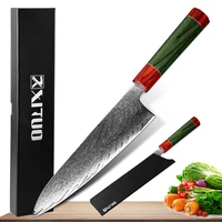 

Japanese Damascus Chef Knives High Carbon 8 Inch Kitchen Knife Professional Stainless Steel Meat Fish Filleting Knife Geometric