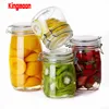 Airtight sealed Food Storage borosilicate Glass Jar With Lid and Silicone Ring