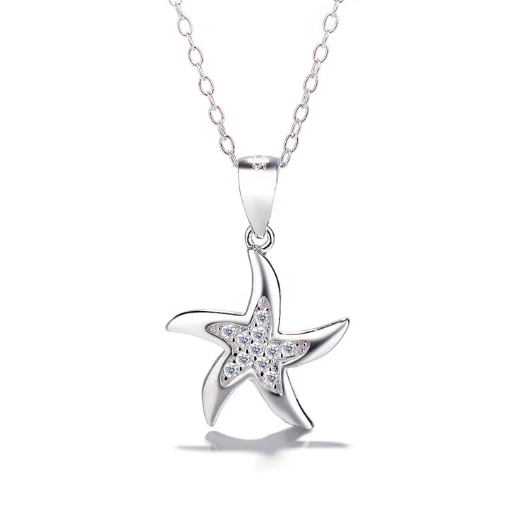 Jewelry Five-Pointed Star 925 Sterling Silver Pendant For Women