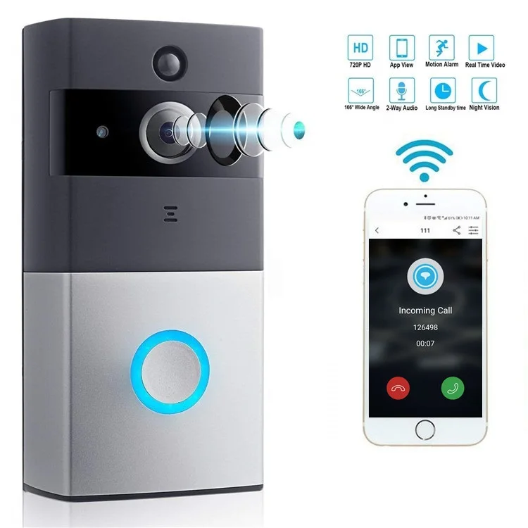 Waterproof Smart Home Tuya App Ring Doorbell Camera Work With Amazon