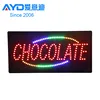 Acrylic Flasher Advertising Light Boxes Candy Chocolate Custom LED Open Signs Factory Supplier